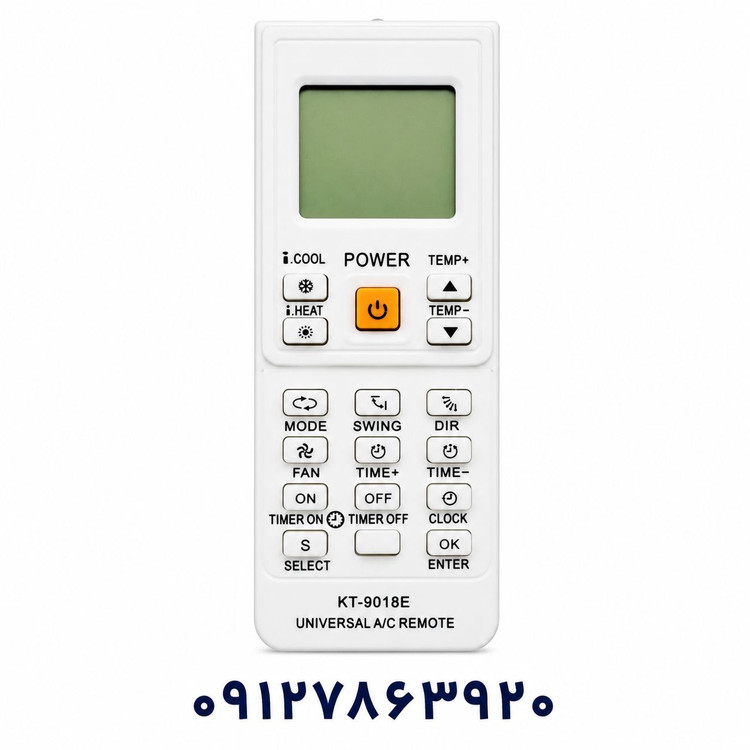 کنترل همه کاره کولر گازی KT-9018E درجه یک با 5000 کد