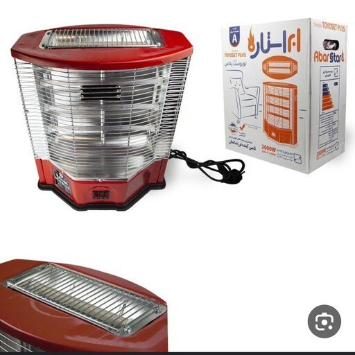 بخاری فن دار 4شعله ابراستار 1500 وات استاندارد درجه یک