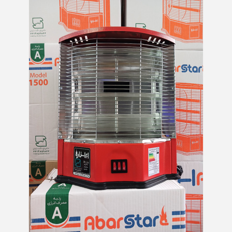 بخاری 4شعله ابراستار 1500 وات استاندارد درجه یک بدون فن
